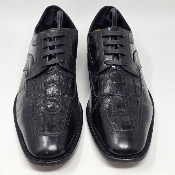 Stacy Adams Men's Size 10.5M Signature Monarch Black Shoes 24525-001 Pre-owned - Picture 7 of 10